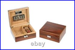 Box Wood Humidified Cigar Case Humidor For 50 Cigars LUBINSKI Q45018