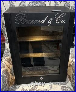 Brizard and Co. Cigar Box Display Case Measures 15 L x 10W x 20 1/2 H Lights