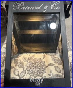 Brizard and Co. Cigar Box Display Case Measures 15 L x 10W x 20 1/2 H Lights