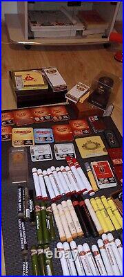 Bulk Lot Of Empty Cigar Tubes/Boxes And Cases Keyring And Humidor