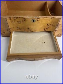 Burl Maple Lacquered Wood Humidor High Quailty Box Vintage Gift Decor