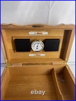 Burl Maple Lacquered Wood Humidor High Quailty Box Vintage Gift Decor
