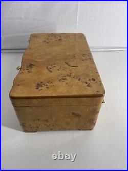 Burl Maple Lacquered Wood Humidor High Quailty Box Vintage Gift Decor