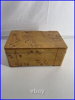 Burl Maple Lacquered Wood Humidor High Quailty Box Vintage Gift Decor