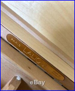 Burlwood Lalique Crystal Dunhill Madrona Cigar Humidor Original Box, Key Gauges