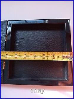 Burlwood with Inlay WOW! Trinket or Cigar Box with room for a Label, Photo, Mirror