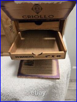 CAO Criollo Double Door Wood Cigar Box With 4 Drawers and one with 5 Drawers