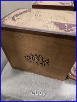 CAO Criollo Double Door Wood Cigar Box With 4 Drawers and one with 5 Drawers