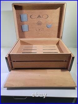 CAO LX2 Limited Edition Cigar Humidor with Ashtray and Cigar Case, RARE