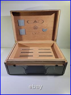 CAO LX2 Limited Edition Cigar Humidor with Ashtray and Cigar Case, RARE