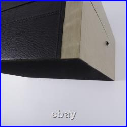 CARTIER SHW Humidor Cigar Box Calfskin Leather/Wood Black/Grey