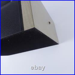 CARTIER SHW Humidor Cigar Box Calfskin Leather/Wood Black/Grey