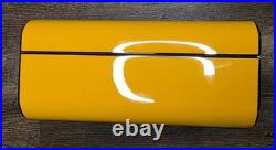 CASADOS CARBON FIBER AND CEDAR YELLOW 25 CIGAR HUMIDOR New Open Box Casa Dos