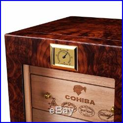 CIGARLOONG 3 Layers Cigar Humidor Box cedar Wood Lined Hygrometer Smoking Cigar