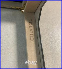 CIGAROL Elegant Cigar Humidor Cabinet 100 Count Digital Hygrometer & Cedar Trays
