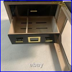 CIGAROL Elegant Cigar Humidor Cabinet 100 Count Digital Hygrometer & Cedar Trays