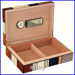 COHIBA Cedar Wood Cigar Humidor Box Classical Luxury With Hygrometer Humidifier