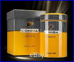 COHIBA Ceramics Seal Cigar Tube Bone Cylinder Cigar Humidor Case With Gift Box