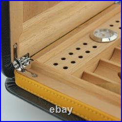 COHIBA Cigar Leather Case Portable Travel Humidor Box Cedar Wood Holder Gift
