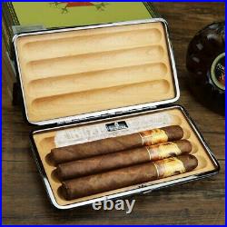 COHIBA Luxury Humidor Cedar Wood Cigar Case Travel Portable Humidor Box Leather
