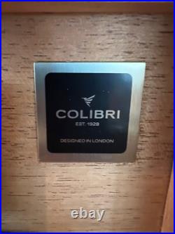 COLIBRI QUASAR DESKTOP 40-45 BLACK CIGAR HUMIDOR Original Packaging NEW in BOX