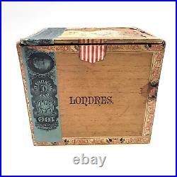 C. 1896 Savage Flanders & Co. Yankee Jack Wooden 100 Ct. Cigar Box & Labels NY