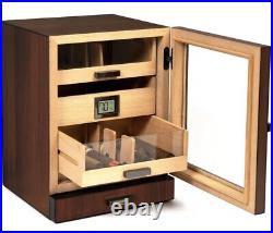 Cabinet Humidor With Thick Cedar Easy Humidification System Digital Hygrometer