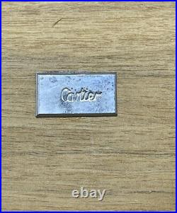 Cartier Vintage Authentic Silver Plated Alligator Design Cigar Humidor Box
