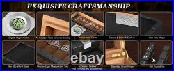 Cedar Cigar Humidor Box with Hygrometer Humidifier Drawer Divider Case