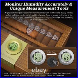 Cedar Cigar Humidor Box with Hygrometer Humidifier Drawer Divider Case