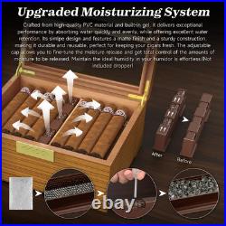 Cedar Cigar Humidor Box with Hygrometer Humidifier Drawer Divider Case
