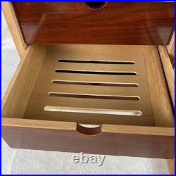 Cedar Wood 3 Drawer Cigar Humidor Cabinet Capacity Box Humidifier
