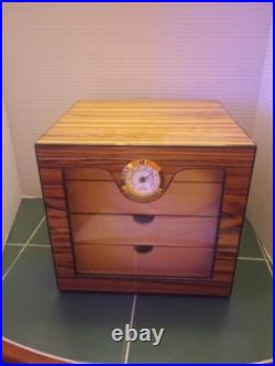 Cedar Wood 4 Drawer Cigar Humidor Cabinet Large Capacity Box Humidifier