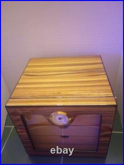 Cedar Wood 4 Drawer Cigar Humidor Cabinet Large Capacity Box Humidifier