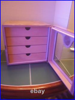 Cedar Wood 4 Drawer Cigar Humidor Cabinet Large Capacity Box Humidifier