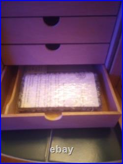 Cedar Wood 4 Drawer Cigar Humidor Cabinet Large Capacity Box Humidifier