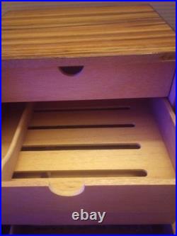 Cedar Wood 4 Drawer Cigar Humidor Cabinet Large Capacity Box Humidifier