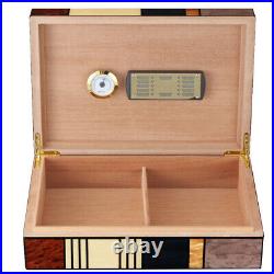 Cedar Wood Cigar Humidor Box Case Classical Luxury With Hygrometer Humidifier