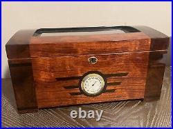 Cedar Wood Cigar Humidor Box Humidifier