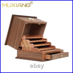 Cedar Wood Cigar Humidor Cabinet Large Capacity Cigar Storage Box Four Layer