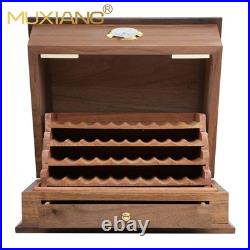 Cedar Wood Cigar Humidor Cabinet Large Capacity Cigar Storage Box Four Layer