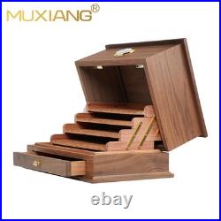 Cedar Wood Cigar Humidor Cabinet Large Capacity Cigar Storage Box Four Layer