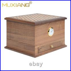 Cedar Wood Cigar Humidor Cabinet Large Capacity Cigar Storage Box Four Layer
