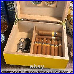Cedar Wood Cigar Travel Humidor Box Portable Cigar Case With Humidifier Hygrometer