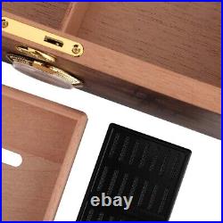 Cedar Wood Portable Outdoor Humidor Case Cigar Holder Storage Box Accessory Emb