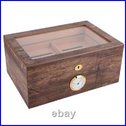 Cedar Wood Portable Outdoor Humidor Case Cigar Holder Storage Box Accessory Emb