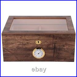 Cedar Wood Portable Outdoor Humidor Case Cigar Holder Storage Box Accessory Emb