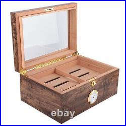 Cedar Wood Portable Travel Outdoor Humidor Case Storage Box Cigar Holder