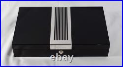 Christofle Black Lacquer and Silver Plate Vintage Cigar Box / Humidor