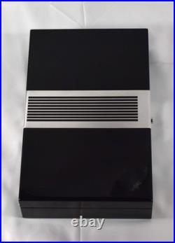 Christofle Black Lacquer and Silver Plate Vintage Cigar Box / Humidor